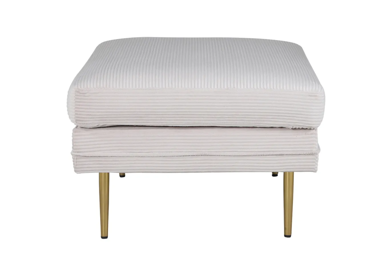 Fjôrd Poef Boom Beige/Goud Ribstof 90x70cm