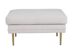 Fjôrd Poef Boom Beige/Goud Ribstof 90x70cm