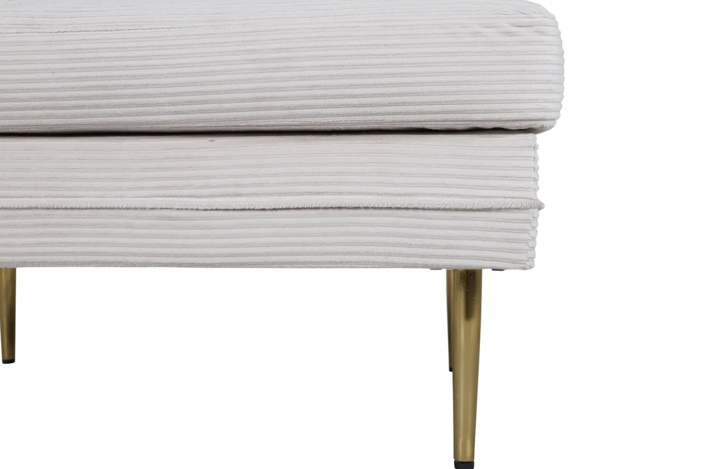 Fjôrd Poef Boom Beige/Goud Ribstof 90x70cm