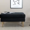 Fjôrd Poef Boom Zwart/Goud Velvet 90x70cm