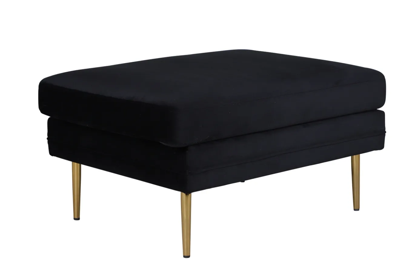 Fjôrd Poef Boom Zwart/Goud Velvet 90x70cm