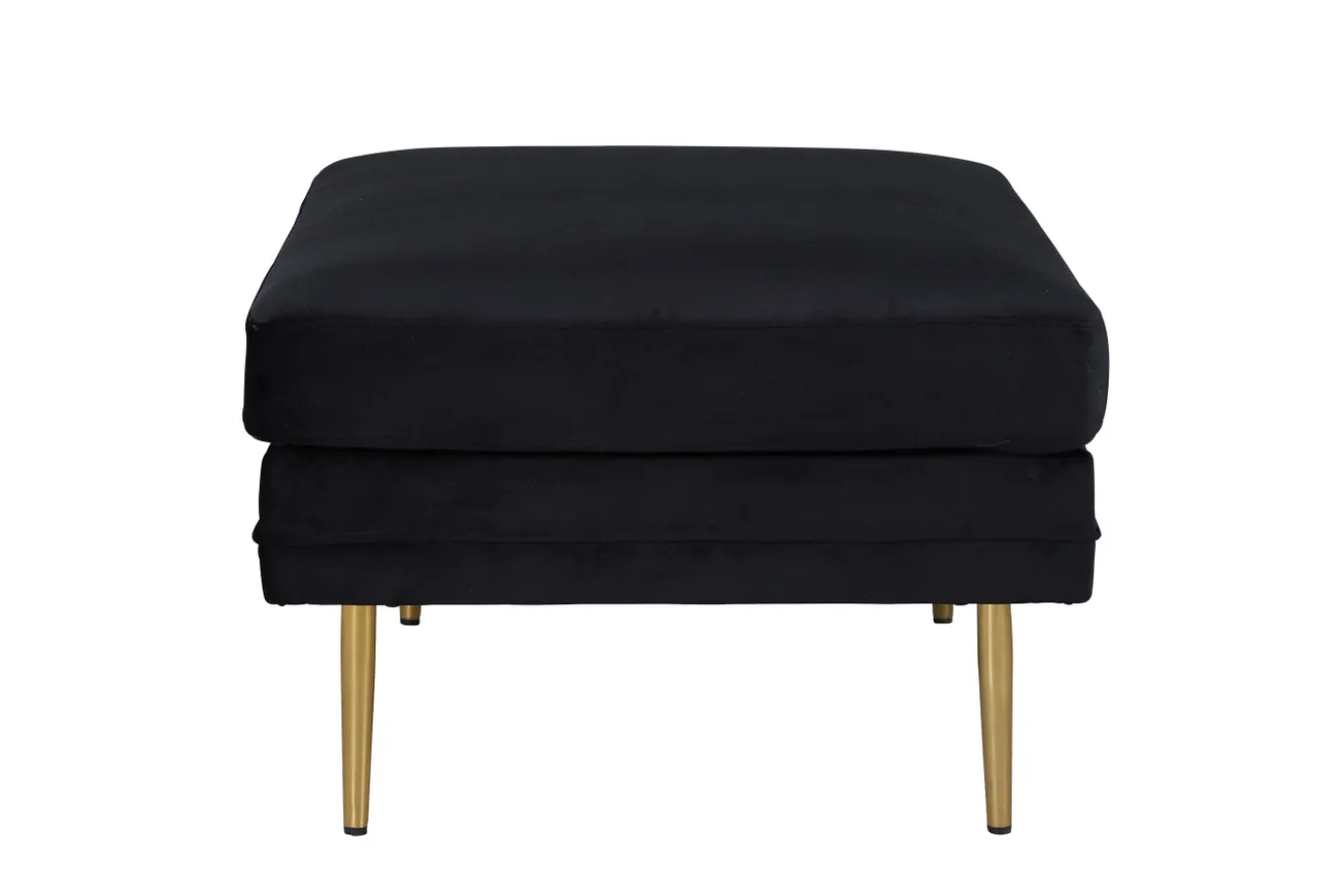 Fjôrd Poef Boom Zwart/Goud Velvet 90x70cm
