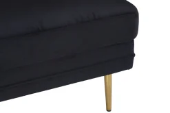 Fjôrd Poef Boom Zwart/Goud Velvet 90x70cm