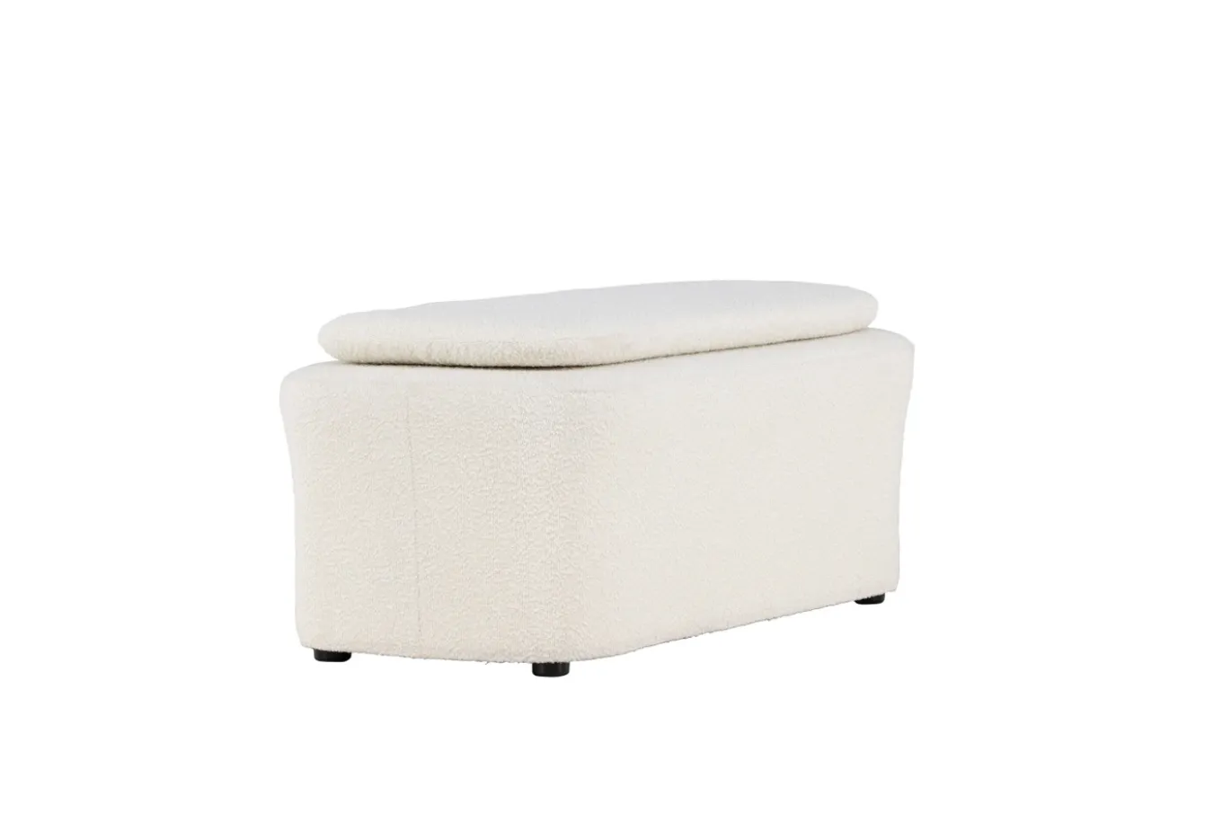 Fjôrd Poef Laurel Wit Boucle