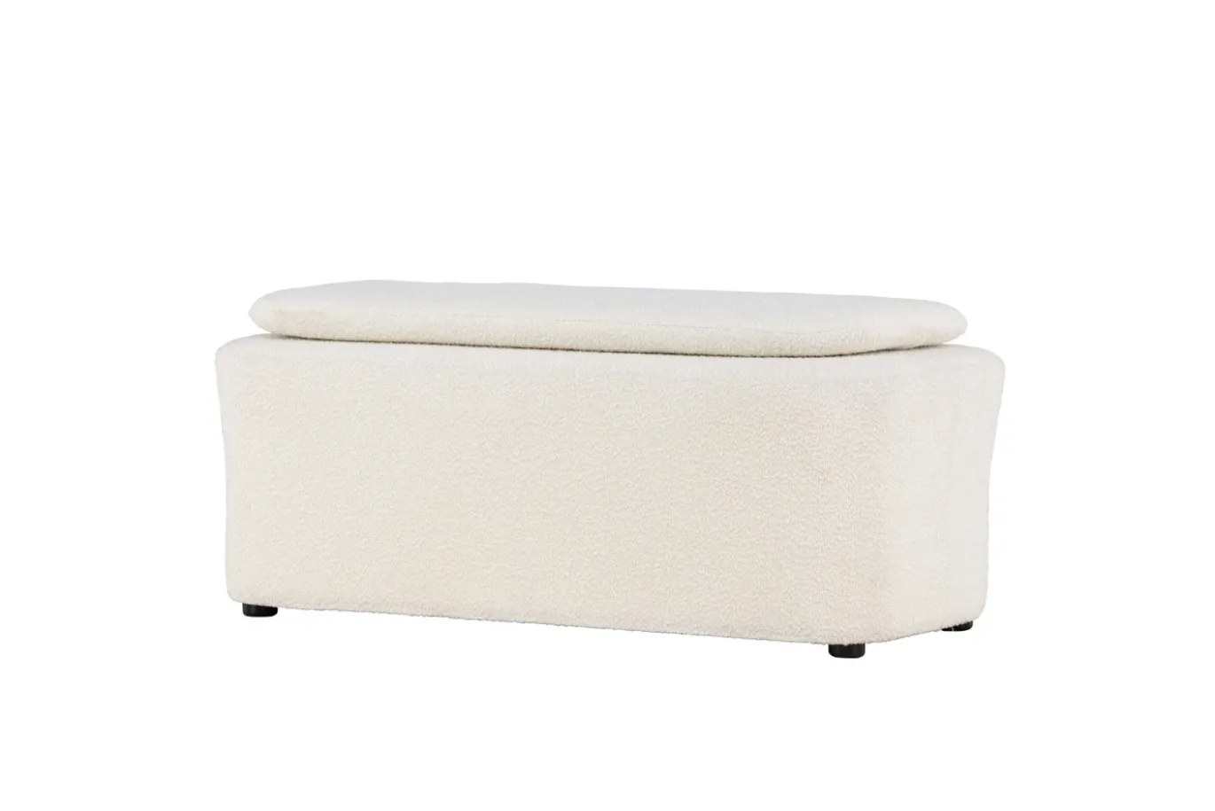 Fjôrd Poef Laurel Wit Boucle