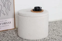 Fjôrd Poef Met Opbergruimte Dunken Wit Teddy