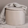Fjôrd Poef Met Opbergruimte Dunken Beige Velvet