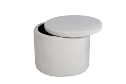 Fjôrd Poef Met Opbergruimte Dunken Beige Velvet