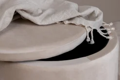 Fjôrd Poef Met Opbergruimte Dunken Beige Velvet
