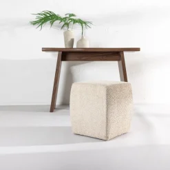 Fjôrd Poef Neapel Beige Bouclé