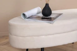 Fjôrd Poef Otto Zwart/Beige Velvet