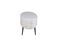 Fjôrd Poef Otto Zwart/Beige Velvet