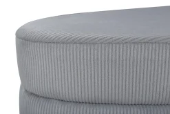 Fjôrd Poef Otto Zwart/Grijs Corduroy