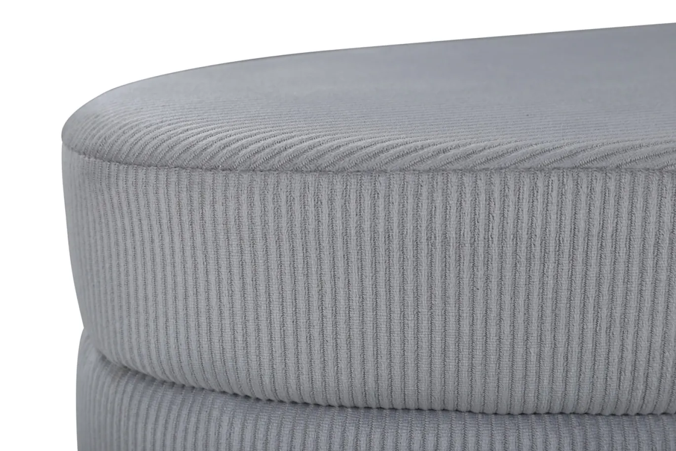 Fjôrd Poef Otto Zwart/Grijs Corduroy