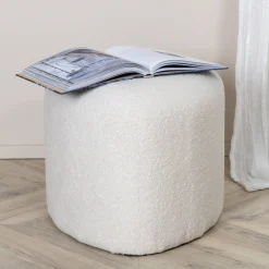 Fjôrd Poef Peg Wit ø46cm