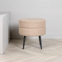 Fjôrd Poef Pot Beige ø40cm