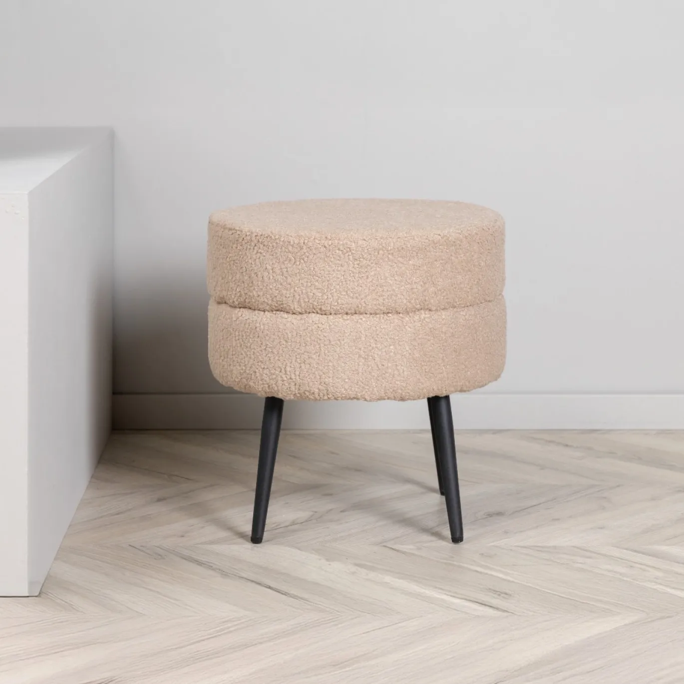Fjôrd Poef Pot Beige ø40cm