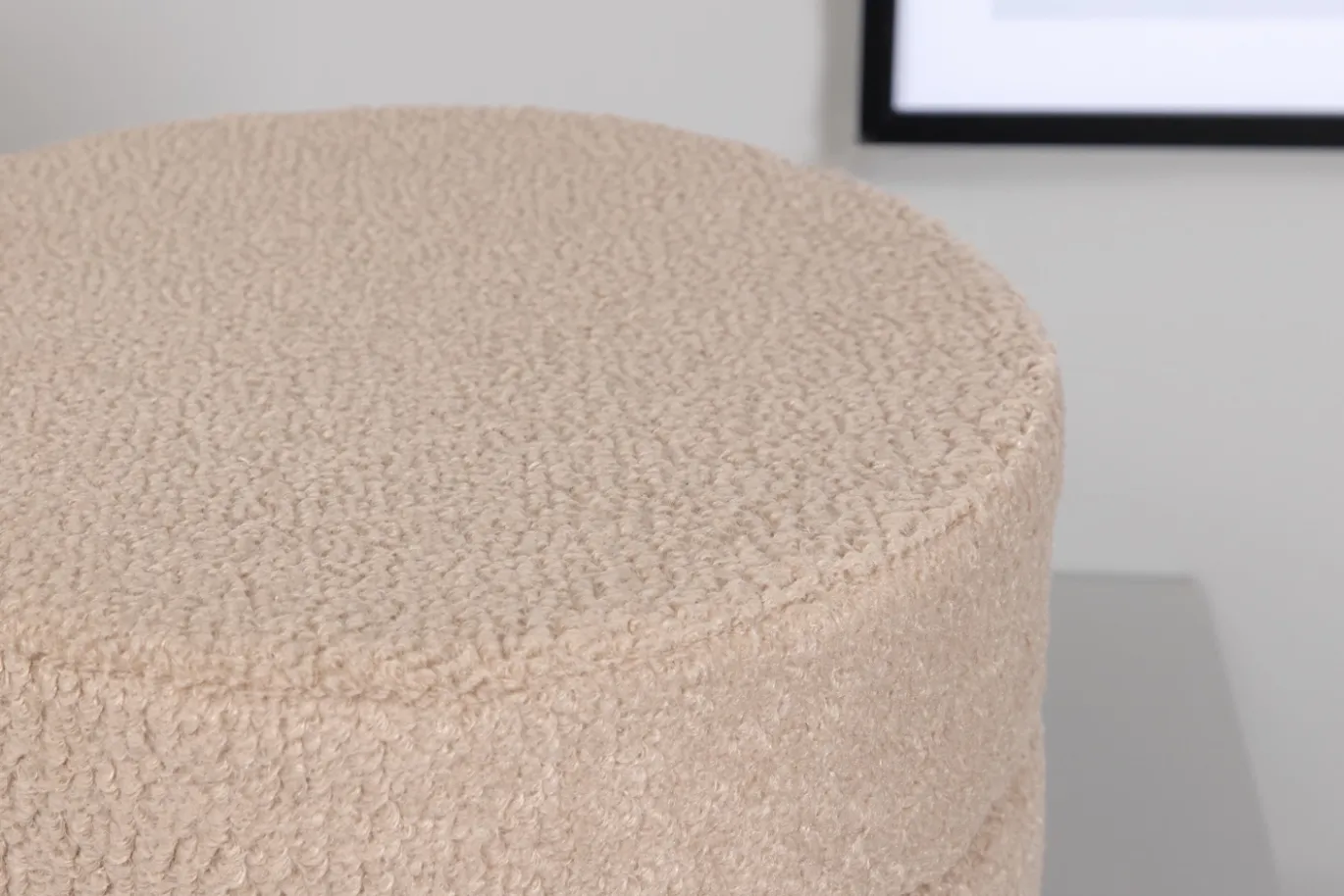 Fjôrd Poef Pot Beige ø40cm
