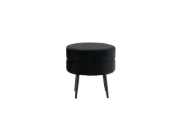 Fjôrd Poef Pot Zwart ø40cm