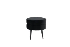 Fjôrd Poef Pot Zwart ø40cm
