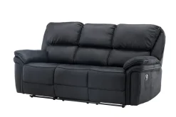 Fjôrd Relax Bank Saranda 3-zits Zwart Microfibre