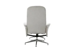 Fjôrd Relaxfauteuil Rolf met Ottoman Grijs Stof