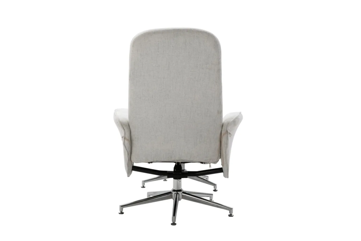 Fjôrd Relaxfauteuil Rolf met Ottoman Grijs Stof