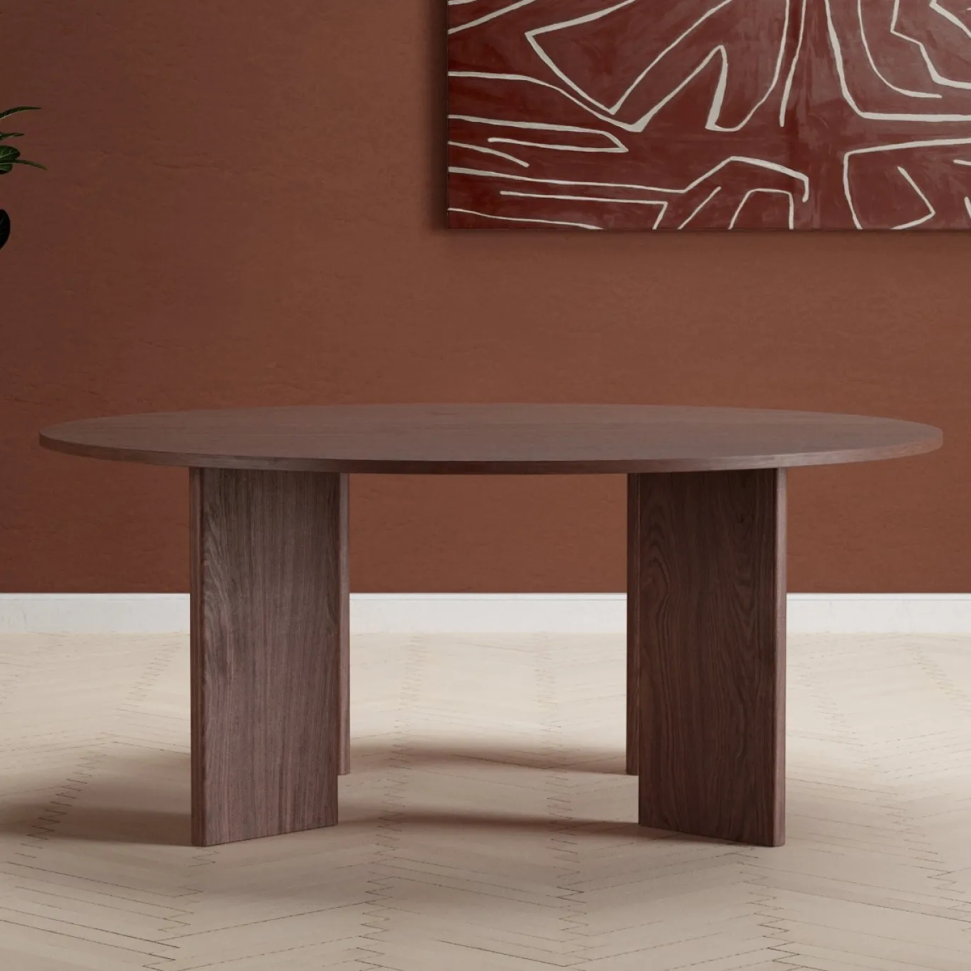 Fjôrd Ronde Eettafel Graos MDF Mokka ø180cm