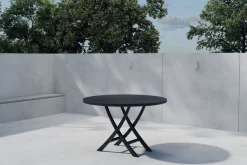 Fjôrd Ronde Eettafel Kenya Teak Zwart ⌀120cm