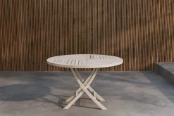 Fjôrd Ronde Eettafel Kenya Teak Whitewash ⌀120cm