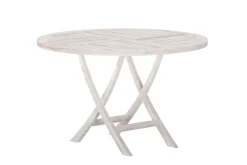 Fjôrd Ronde Eettafel Kenya Teak Whitewash ⌀120cm