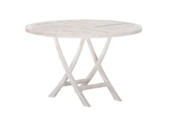 Fjôrd Ronde Eettafel Kenya Teak Whitewash ⌀120cm