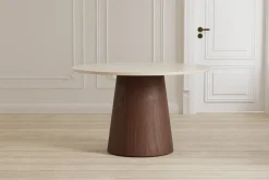 Fjôrd Ronde Eettafel Lanzo MDF Beige/Bruin ø120cm