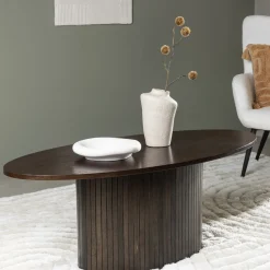 Fjôrd Salontafel Bianca Bruin Ovaal 120cm