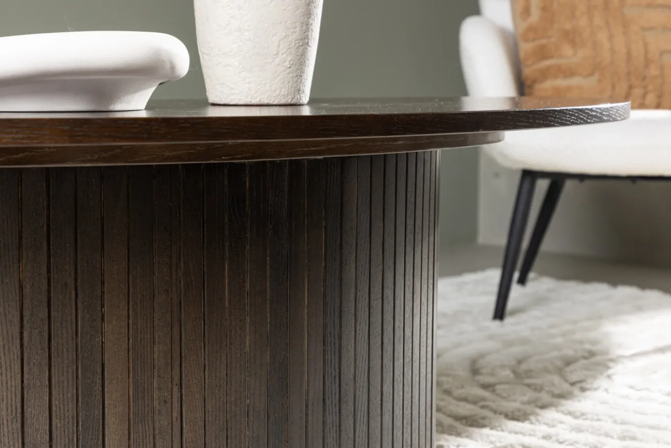 Fjôrd Salontafel Bianca Bruin Ovaal 120cm