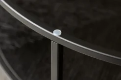 Fjôrd Salontafel Bovall Zwart Helder Glas ⌀90cm