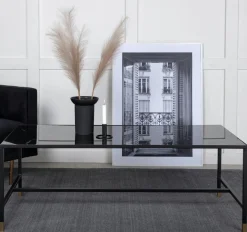 Fjôrd Salontafel Dipp Zwart 130cm Met Gouden Poot