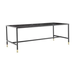 Fjôrd Salontafel Dipp Zwart 130cm Met Gouden Poot