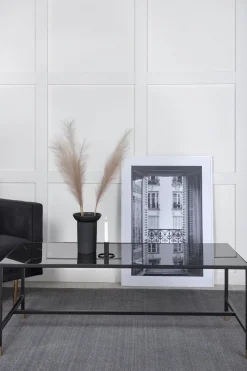 Fjôrd Salontafel Dipp Zwart 130cm Met Gouden Poot