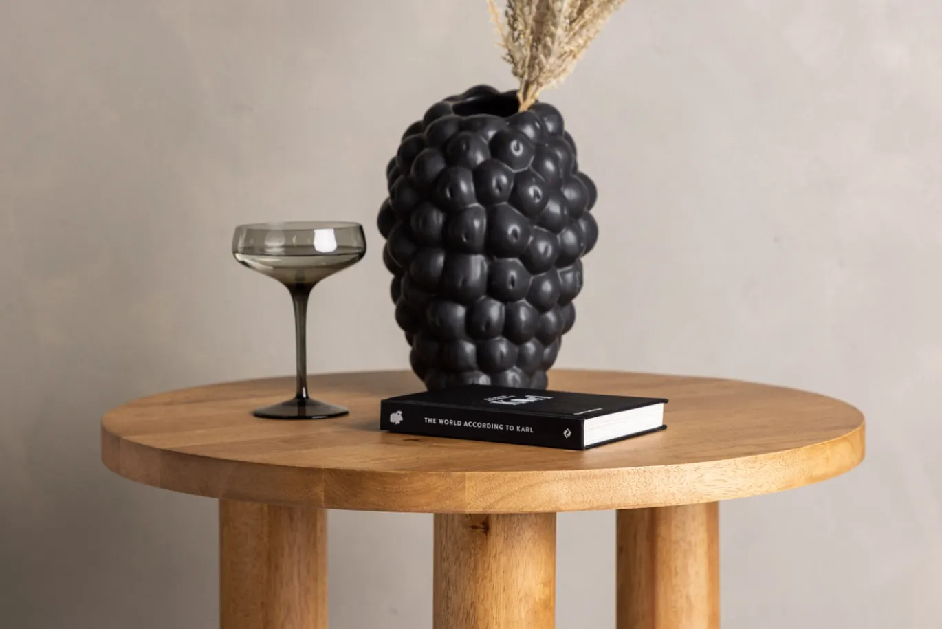 Fjôrd Salontafel Duxbury Naturel Rubberhout Ø60cm