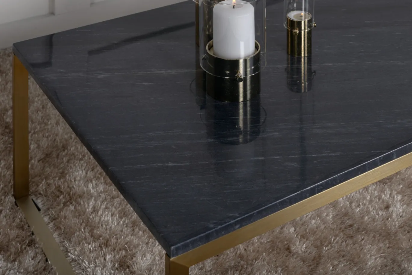 Fjôrd Salontafel Estelle Grijs Marmer Brass 120cm