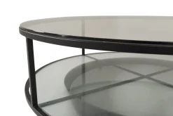 Fjôrd Salontafel Falsterbo Rond Glass Zwart