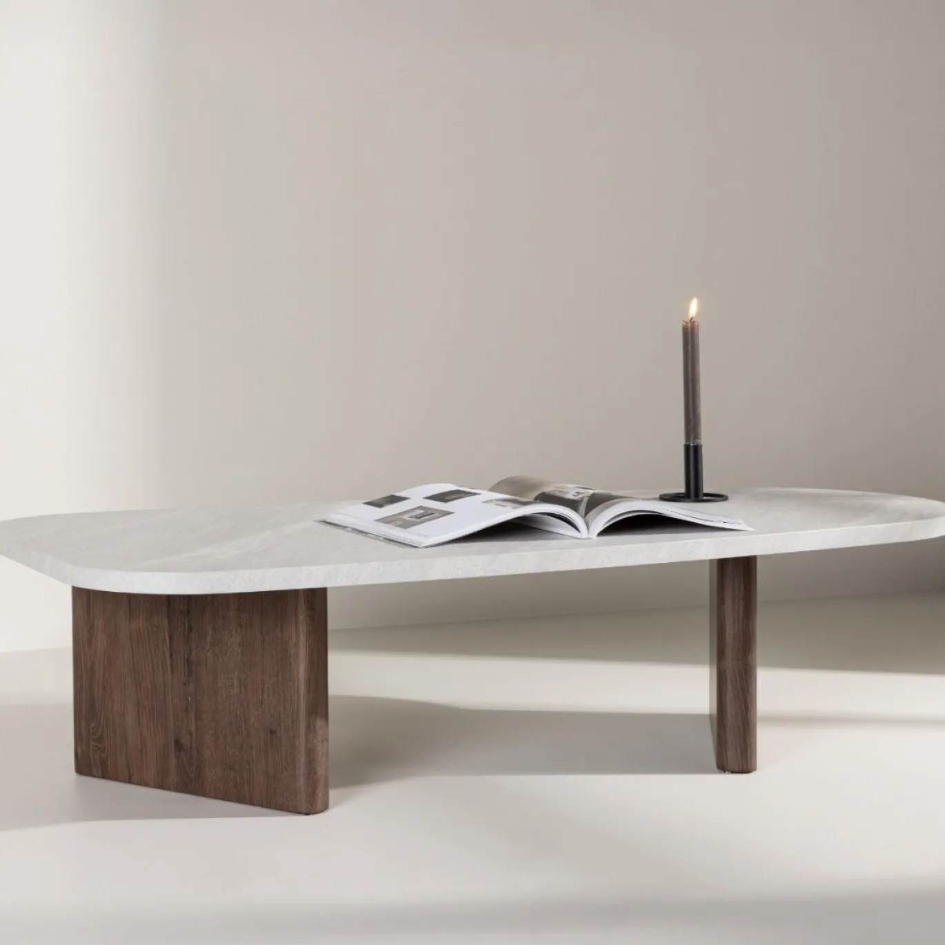 Fjôrd Salontafel Grönvik 130x65cm Mokka Betonlook