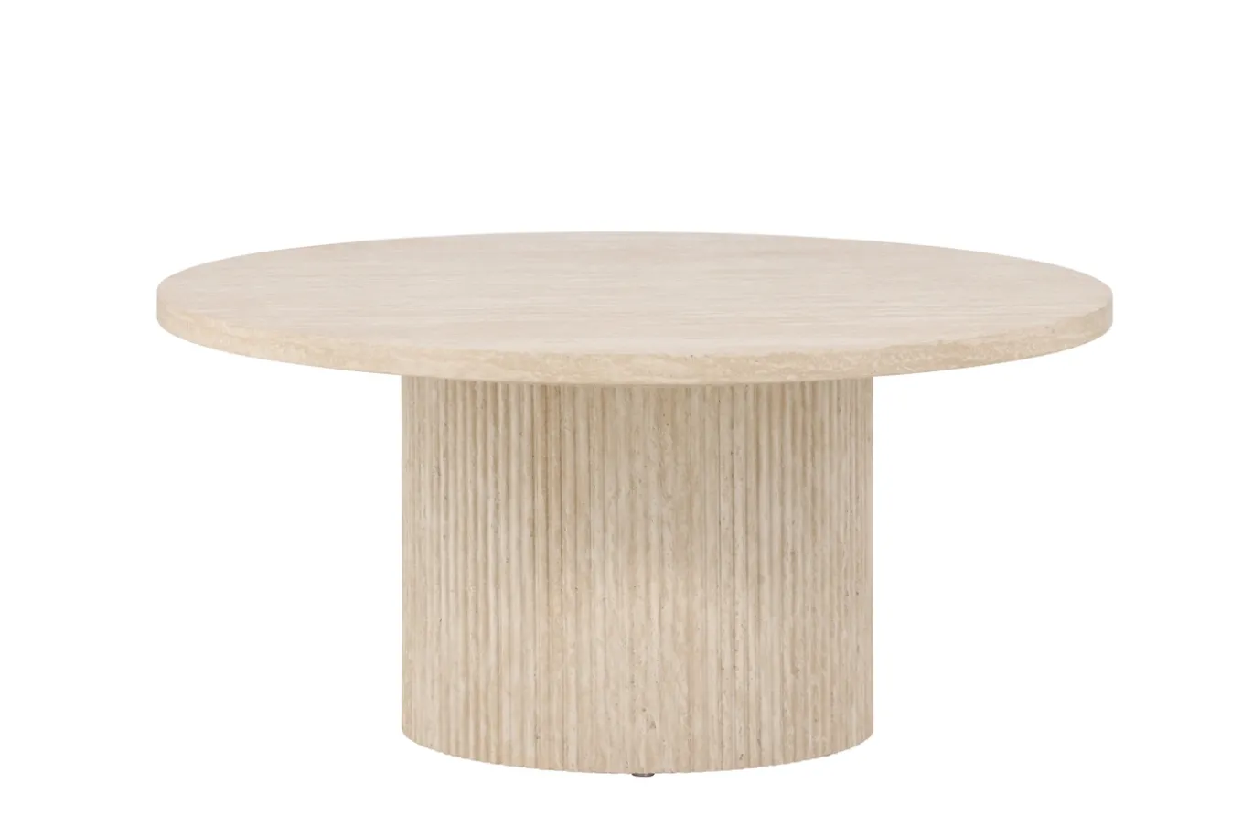 Fjôrd Salontafel Härön Beige Travertinlook ⌀80cm