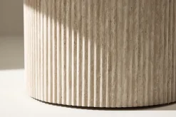 Fjôrd Salontafel Härön Beige Travertinlook ⌀80cm