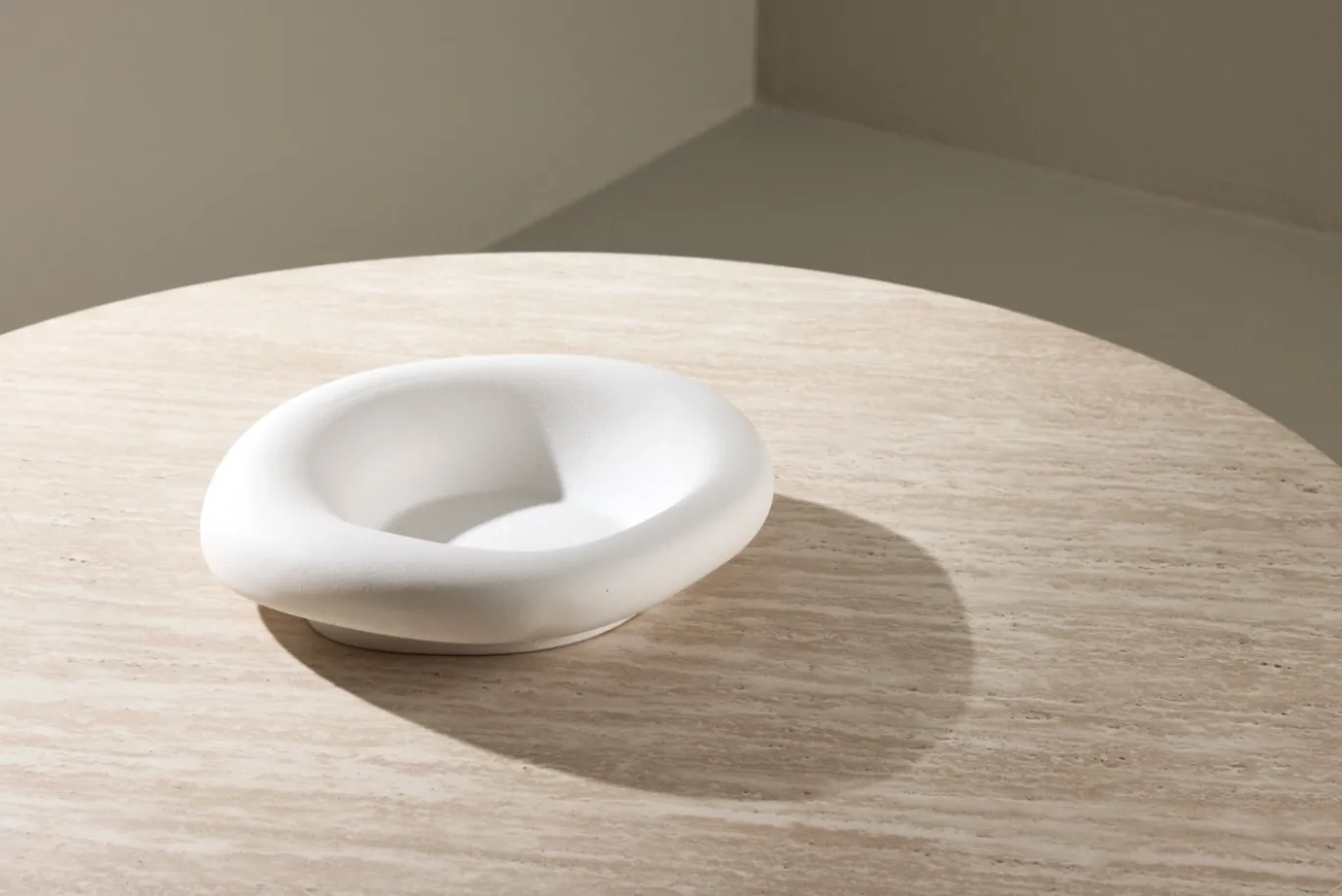 Fjôrd Salontafel Härön Beige Travertinlook ⌀80cm
