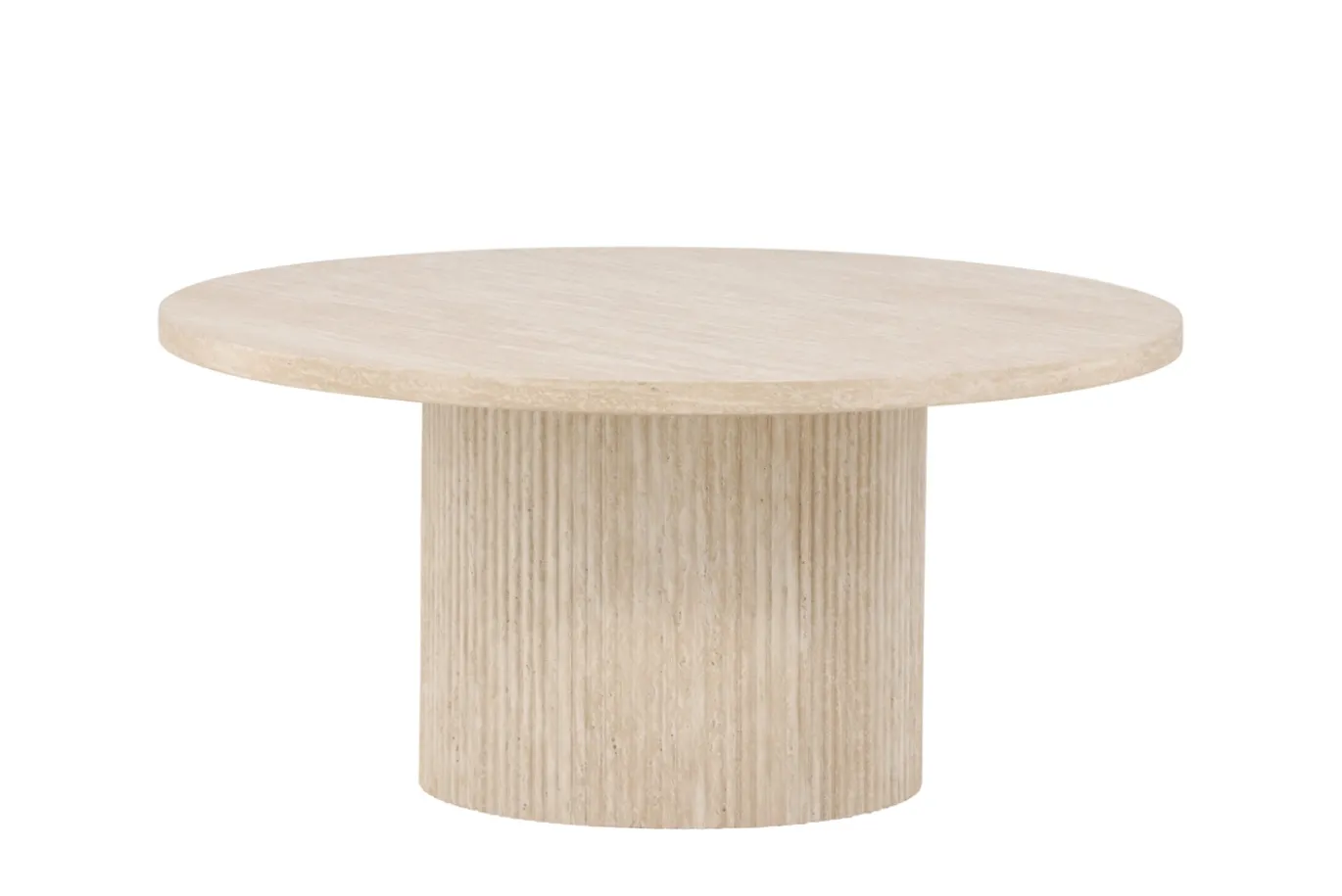 Fjôrd Salontafel Härön Beige Travertinlook ⌀80cm
