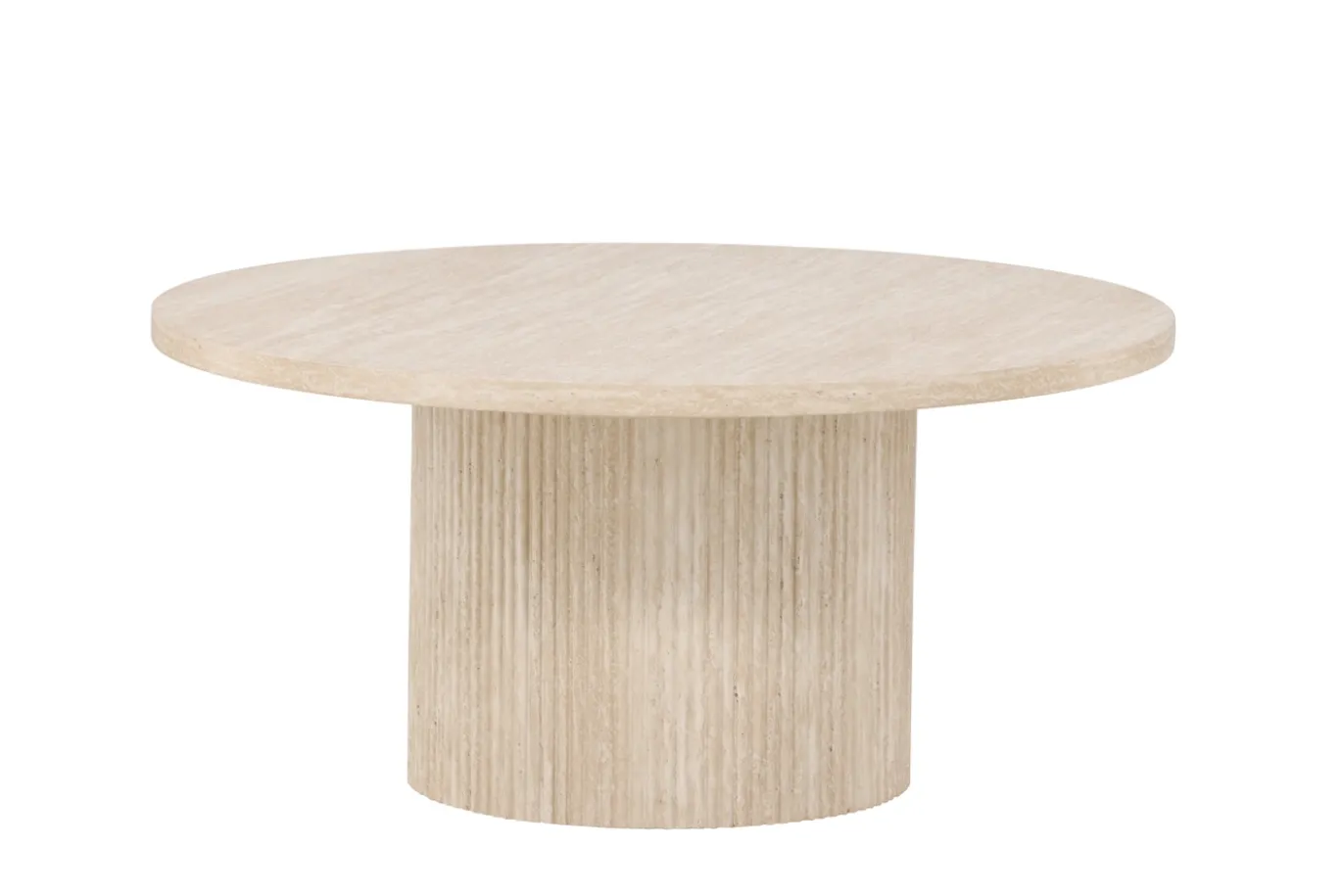 Fjôrd Salontafel Härön Beige Travertinlook ⌀80cm