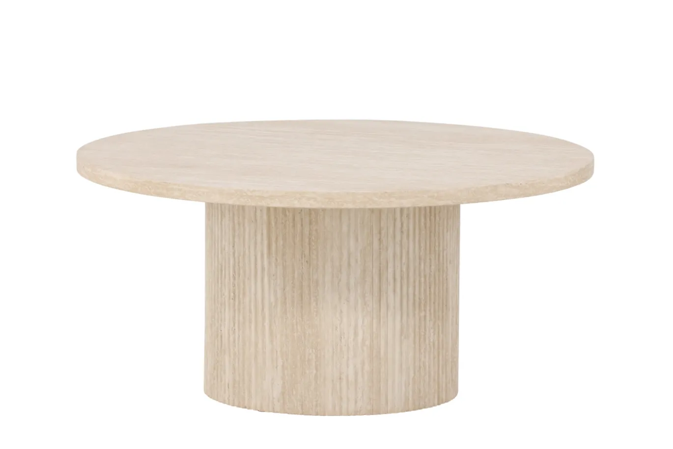 Fjôrd Salontafel Härön Beige Travertinlook ⌀80cm
