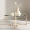 Fjôrd Salontafel Hybrid Glas/Naturel 80x80cm